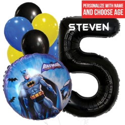 40% OFF: Batman Choose an Age PERSONALIZED Balloon Bouquet